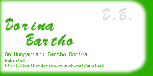 dorina bartho business card